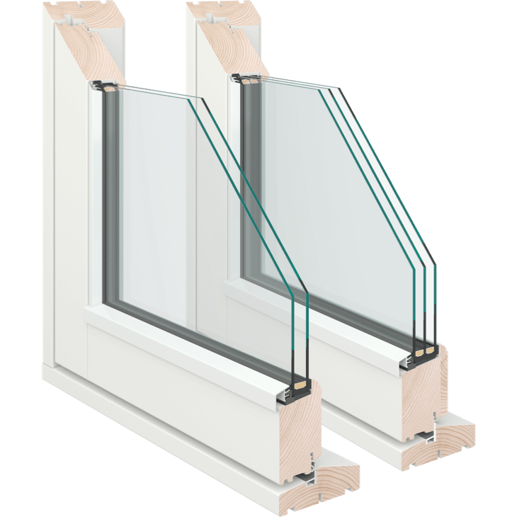 3-lags glas 