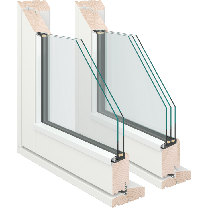 3-lags glas 